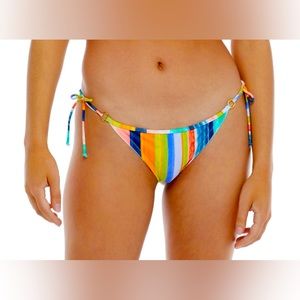 Womens Havana nights blue stripped bikini bottoms